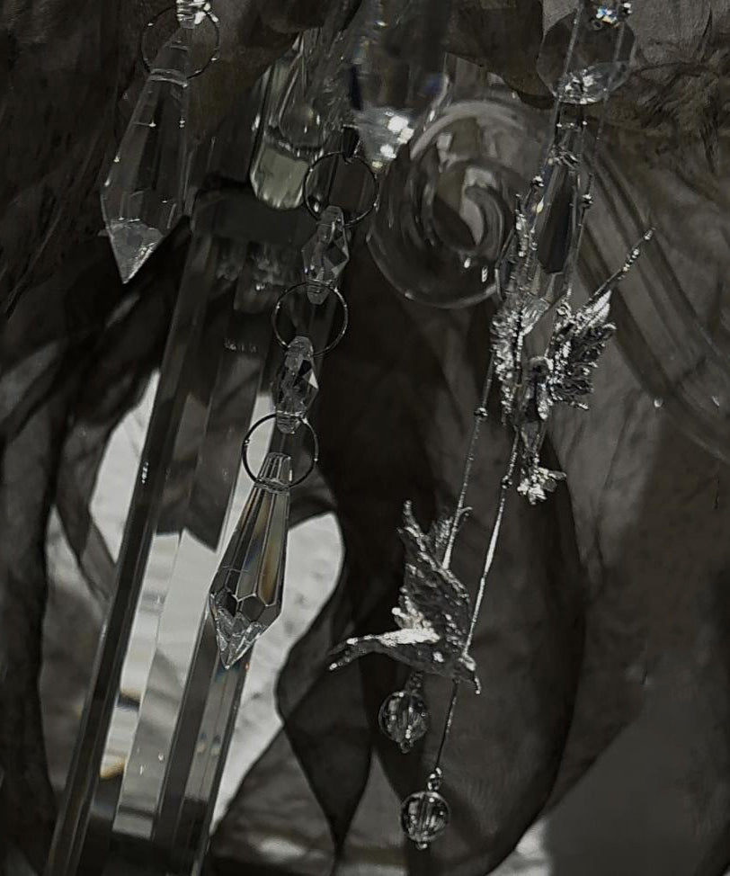 Tassel Drop Fine Earrings Sterling Silver Bird Silk Little