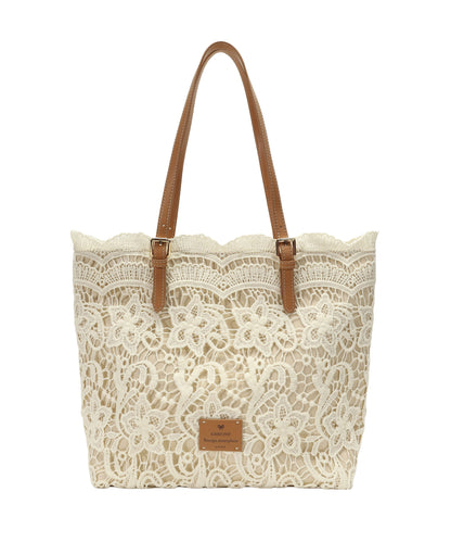 Bags Large French Shoulder Lace Capacity Beige
