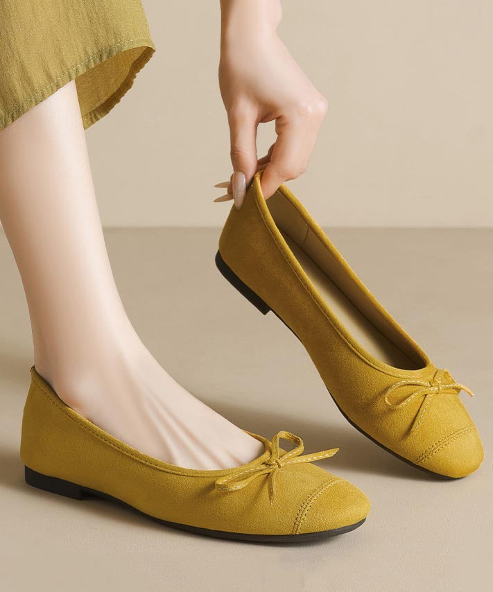 Splicing Loafers Suede Bow French Blue Comfy Penny