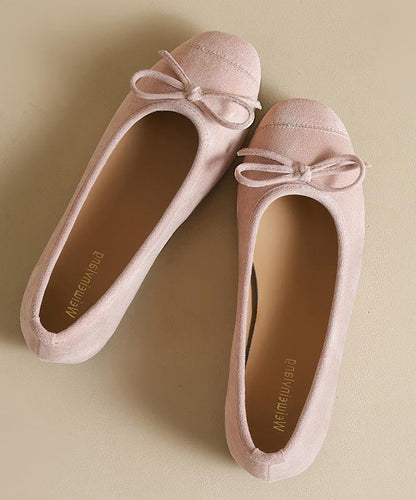 Splicing Loafers Suede Bow French Blue Comfy Penny