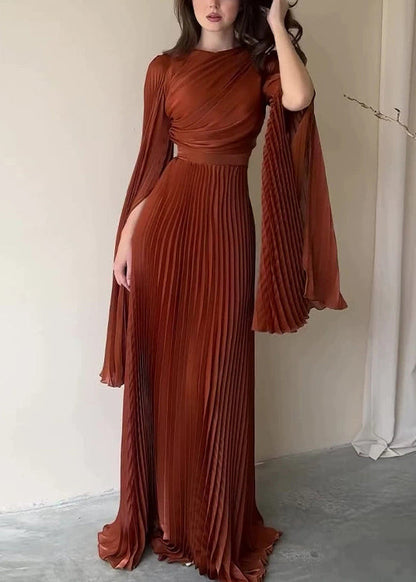 Light French Cotton Party Dress Wrinkled Waist Blue High Spring