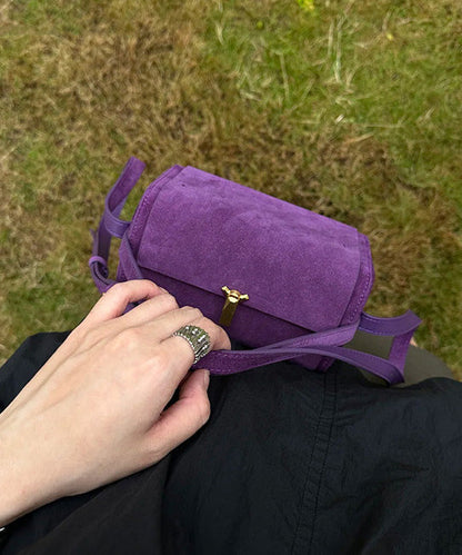Purple Versatile Suede Bag Body French Cross