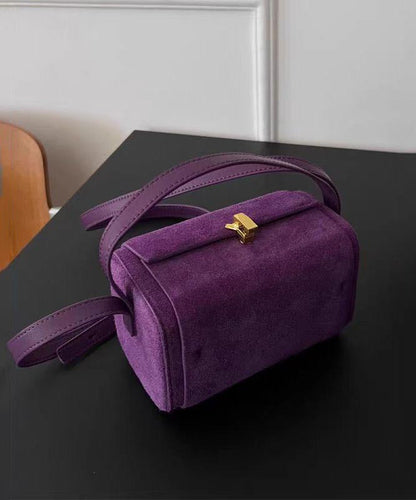 Purple Versatile Suede Bag Body French Cross