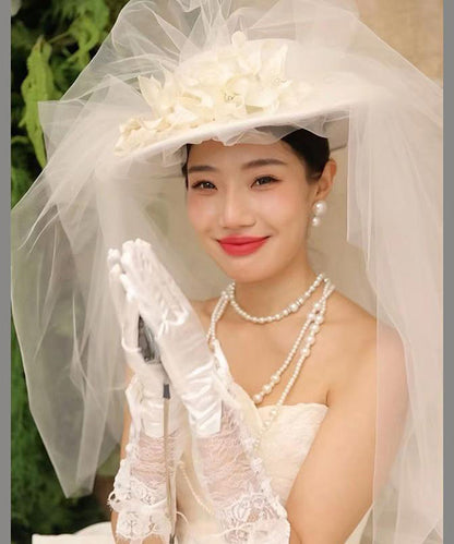 Style Accessory French Hat Twisted Flower Organza Handmade