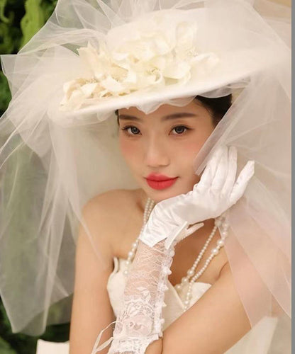 Style Accessory French Hat Twisted Flower Organza Handmade