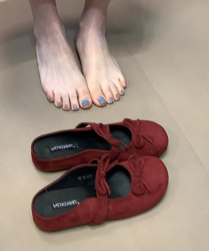 Bow Splicing Sandals French Yellow Slide Wedge