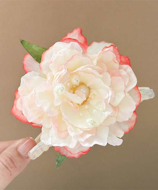 Floral Alloy Peony Hairpin Pearl Color Gradient