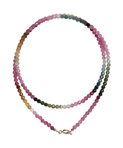 Gradient Sterling Gratuated Color Beading Bead Necklace Silver