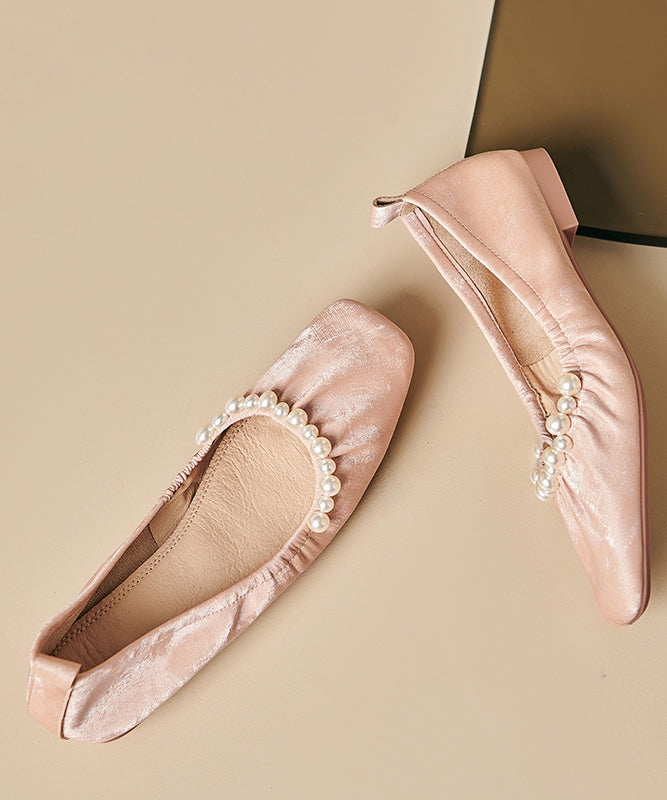 Bead Wrinkled Loafers Nail Green Women Penny