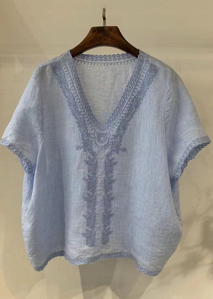 Embroideried Plaid Vest Linen Beach Summer Handmade Grey