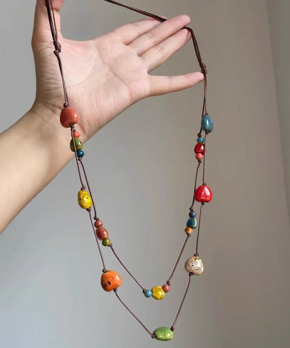 Weave Ceramics Love Handmade Beading Rainbow Gratuated Bead