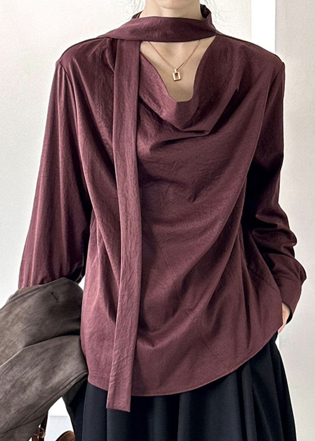 Spring Top Handmade Red Patchwork Solid