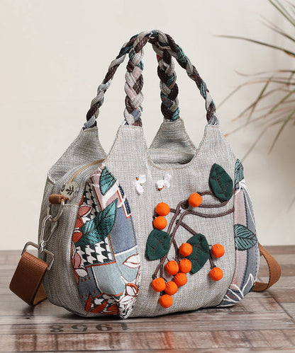 Patchwork Handmade Tote Canvas Bag Woven Casual