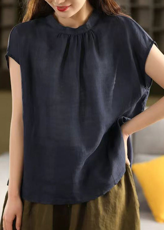 Linen On Yellow Summer Sides Top Handmade Both Wear Blouse