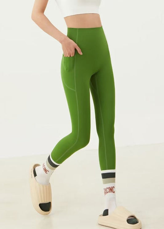 Capri Waist Leggings Green Surf Ignite High Grass