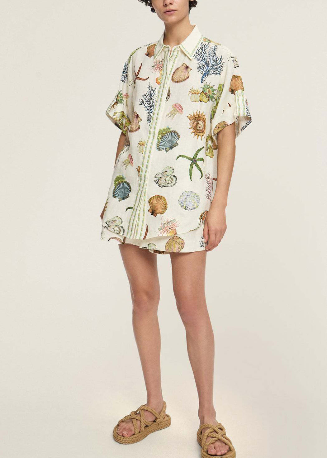 Apricot Two Shirts Shorts Collar And Set Pan Italian Peter Pieces