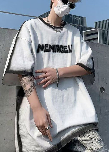 Letter Jacquard Dye Cotton T White Italian Shirts Summer Tie