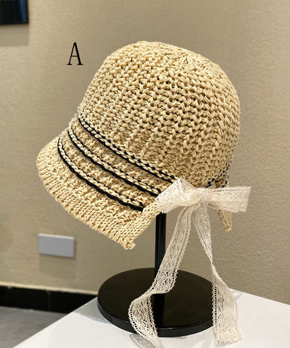 Bow Hat Bucket Japanese Style Breathable Versatile