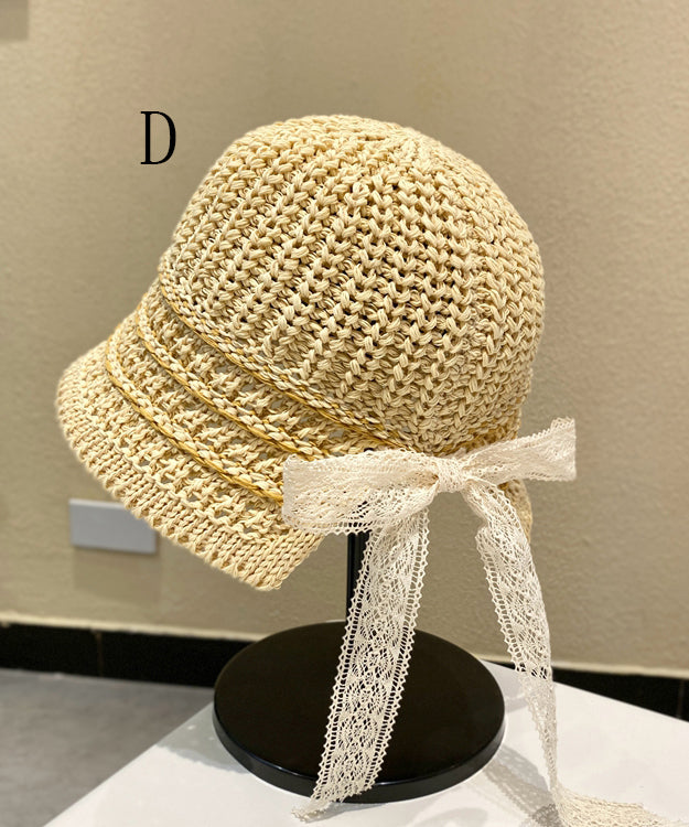 Bow Hat Bucket Japanese Style Breathable Versatile