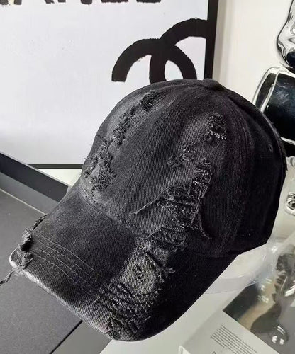 Cap Version Gradient Ripped Korean Pink Versatile Baseball Hat