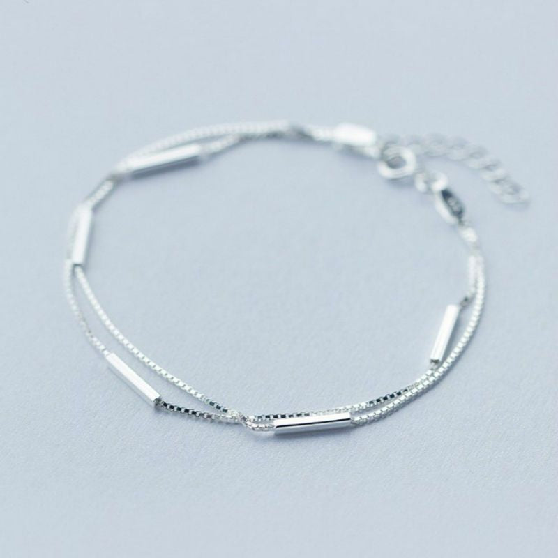 Segment Bar Bracelet Sterling Silver 925