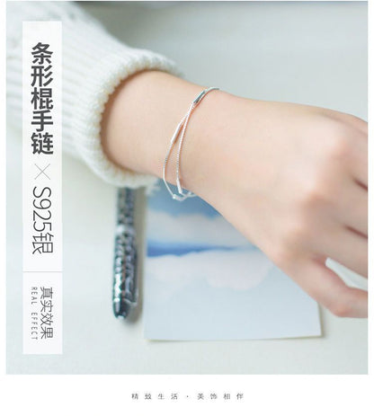 Segment Bar Bracelet Sterling Silver 925