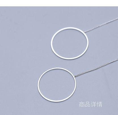 Drop 925 Silver Hoop Sterling Earring