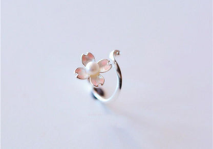 Sterling Floral Open Silver Ring 925