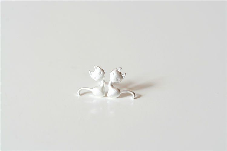 Silver Cat Sterling 925 Earring