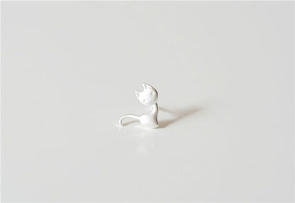 Silver Cat Sterling 925 Earring