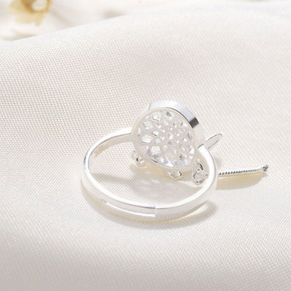 Silver Dream Catcher Sterling Open Ring 925