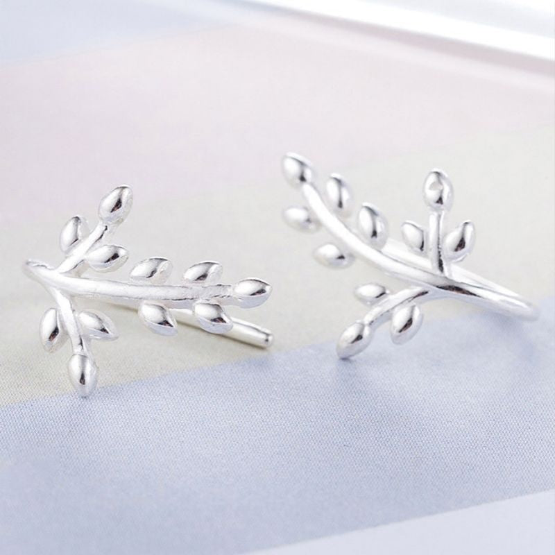 Sterling Leaf 925 Earring Silver