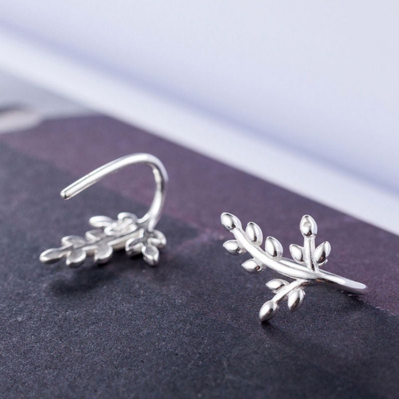 Sterling Leaf 925 Earring Silver