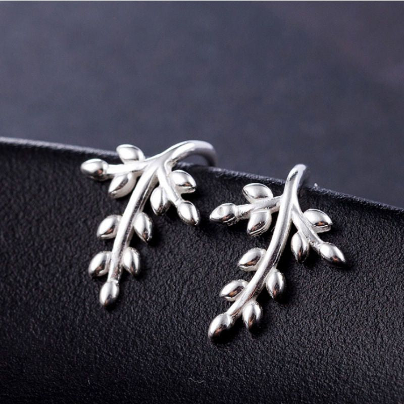 Sterling Leaf 925 Earring Silver