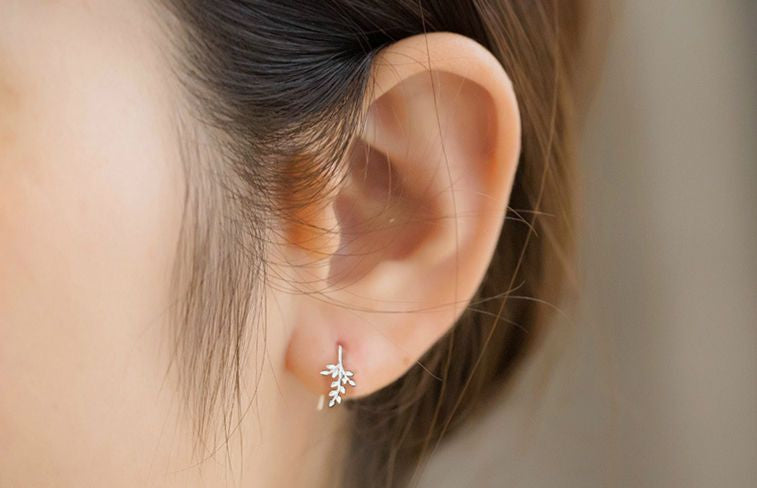 Sterling Leaf 925 Earring Silver