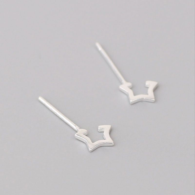 925 Sterling Star Silver Open Earring