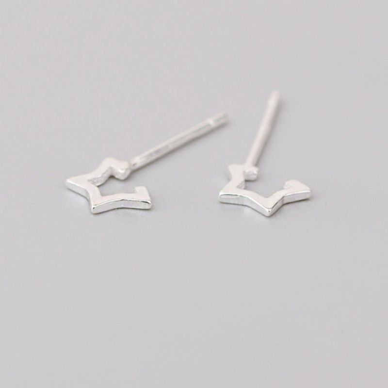 925 Sterling Star Silver Open Earring