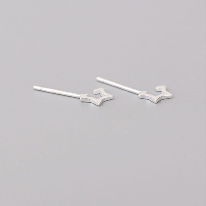 925 Sterling Star Silver Open Earring