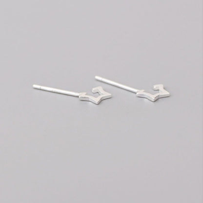 925 Sterling Star Silver Open Earring
