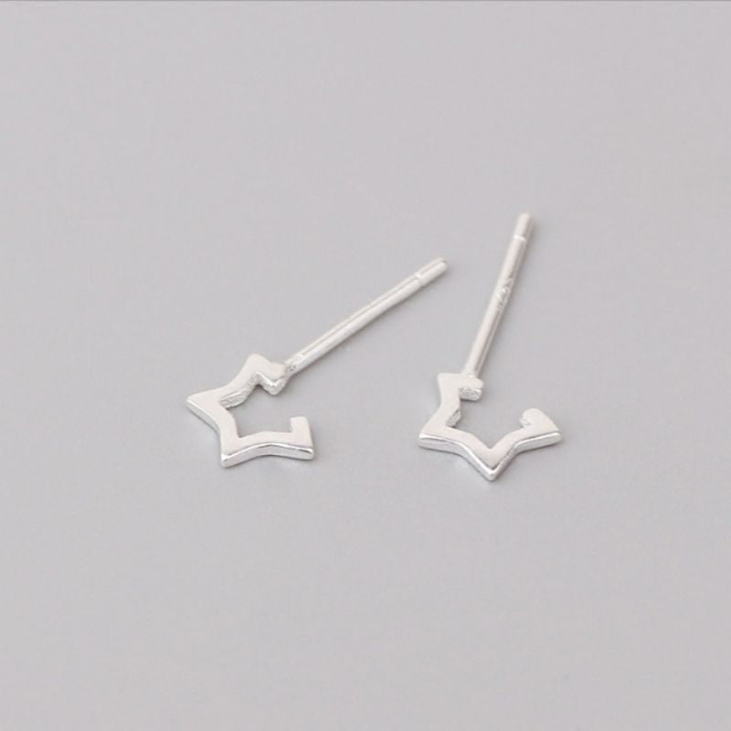 925 Sterling Star Silver Open Earring