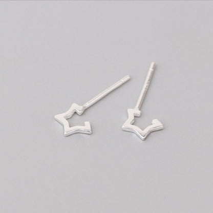 925 Sterling Star Silver Open Earring