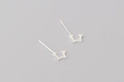 925 Sterling Star Silver Open Earring