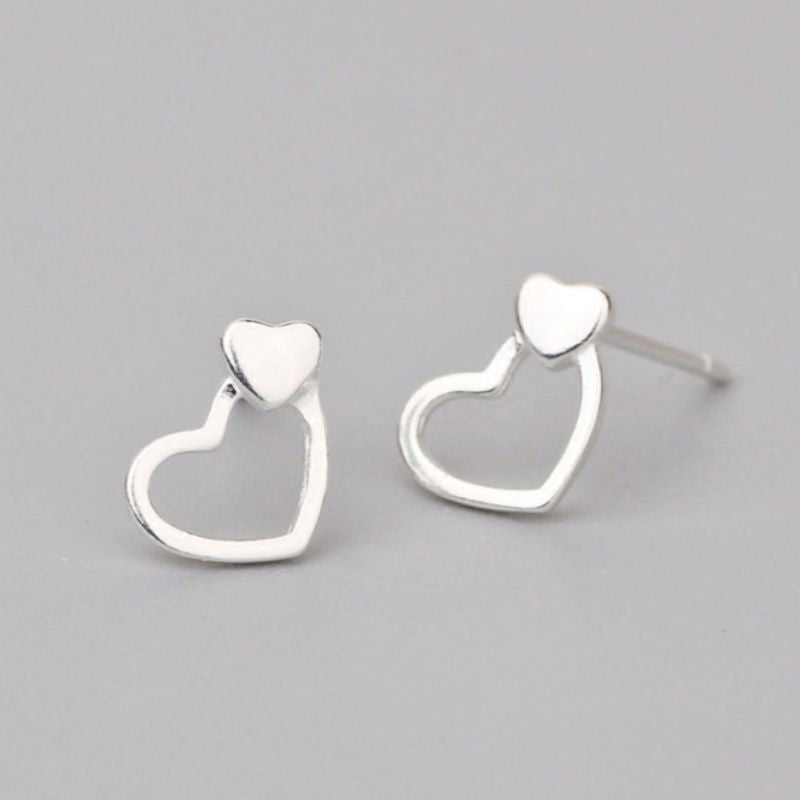 Earring Silver Sterling 925 Heart
