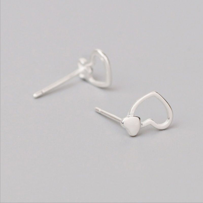 Earring Silver Sterling 925 Heart