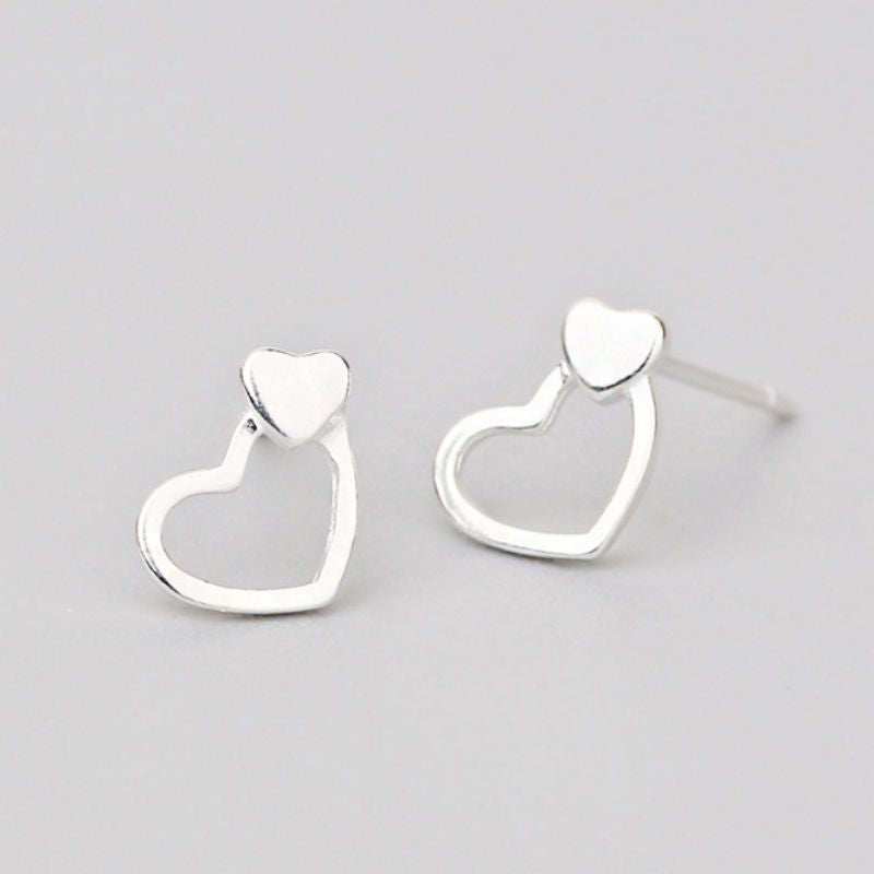 Earring Silver Sterling 925 Heart