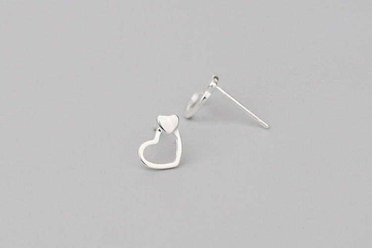 Earring Silver Sterling 925 Heart