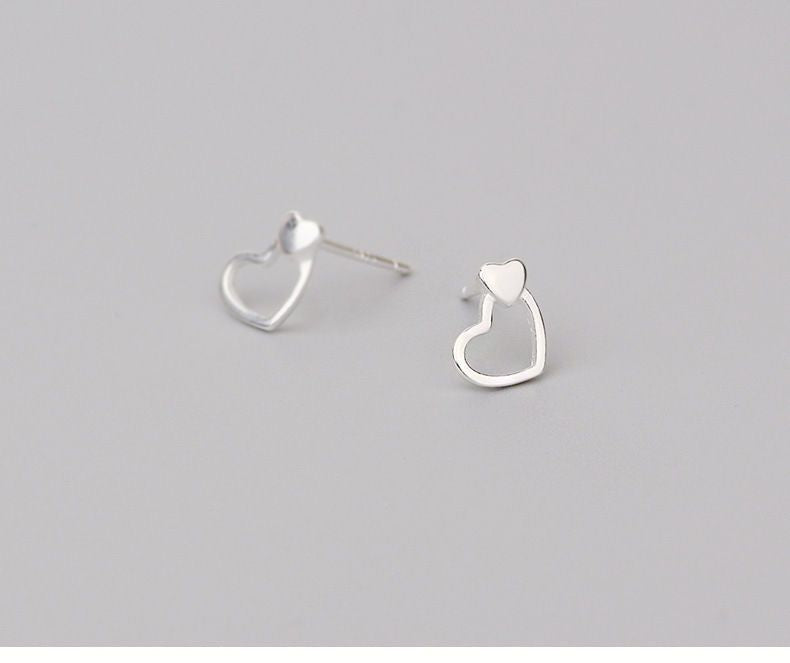 Earring Silver Sterling 925 Heart