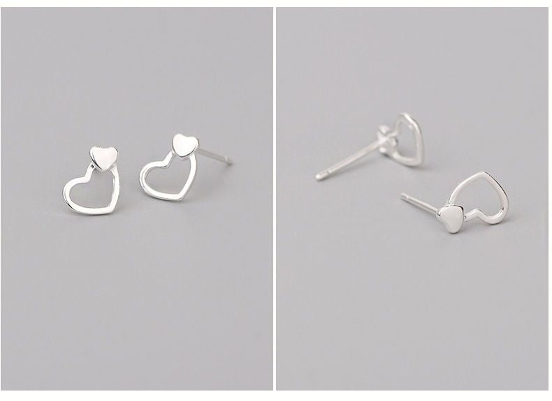 Earring Silver Sterling 925 Heart