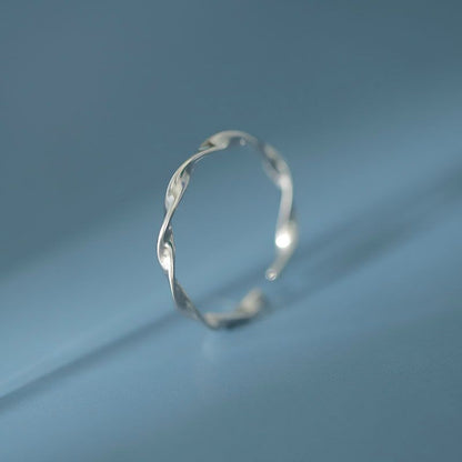 Ring Sterling Twisted Silver