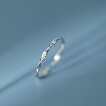 Ring Sterling Twisted Silver